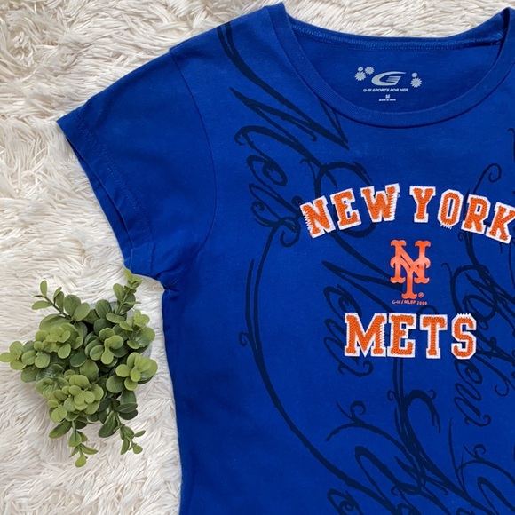 NY Mets MLB Graphic SS Tee 💗 Blue Orange & Black - Picture 7 of 13